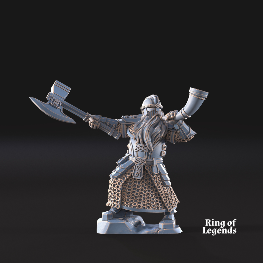Command group: 1 captain, 1 banner, 1 horn | Kalak Dwarves