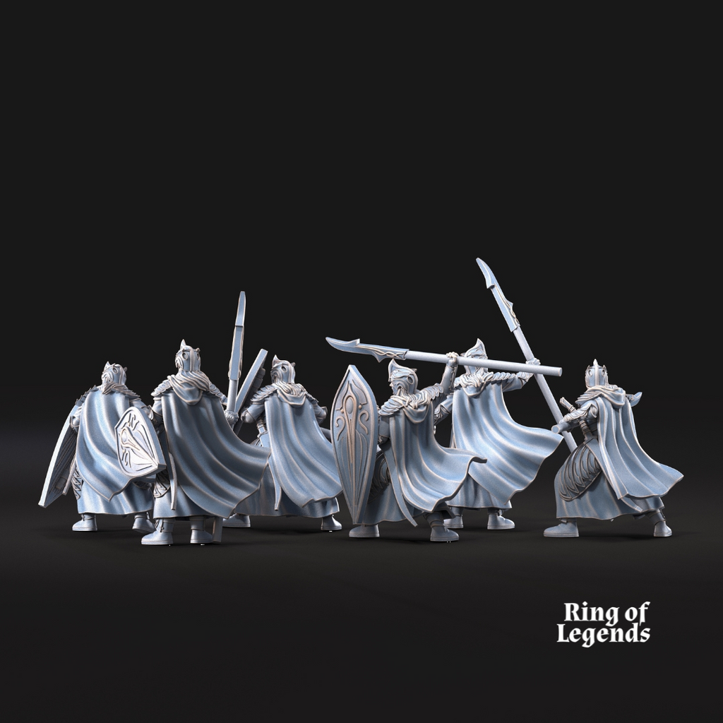 6 lanceros con escudo opcional - Elfos de Galanthir