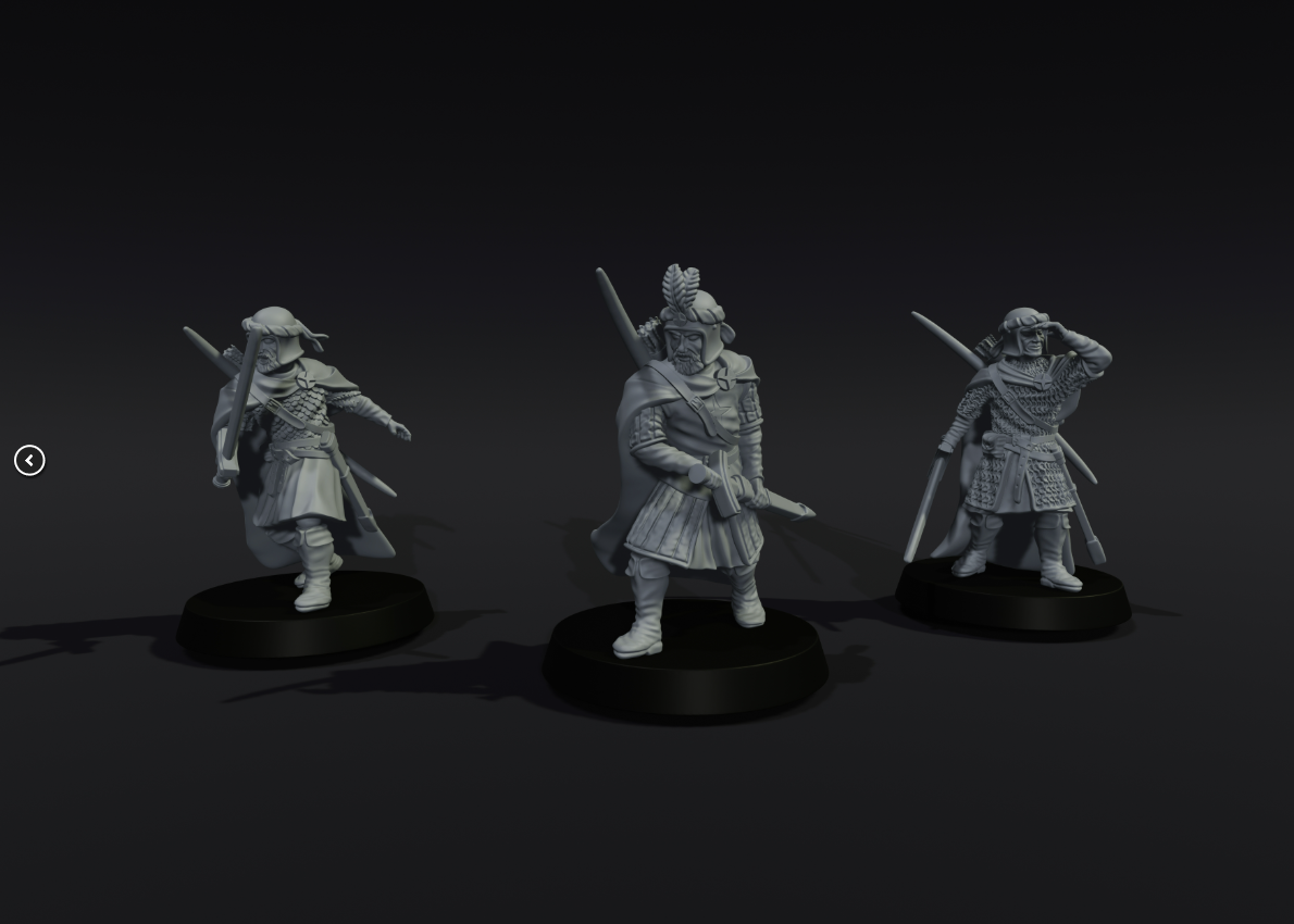High Men Rangers with swords x3 (Presupported)