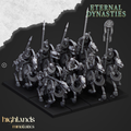 Ancient Skeletal Cavalry with Spears and Bows