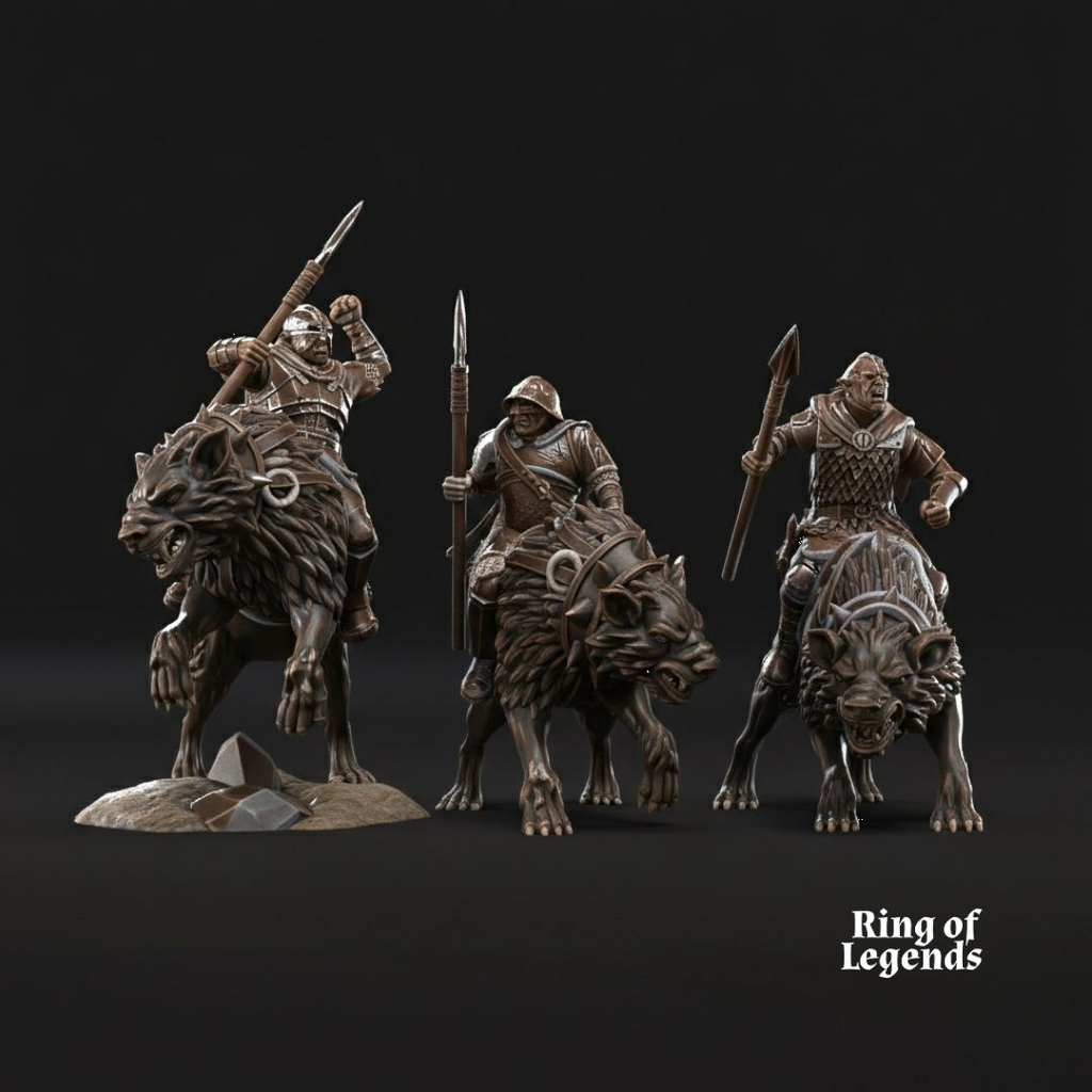 6x jinetes warg solo con jabalina - Ciudad Oscura de Morlok