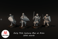 Early 14th century men at arms with Hand weapons 1