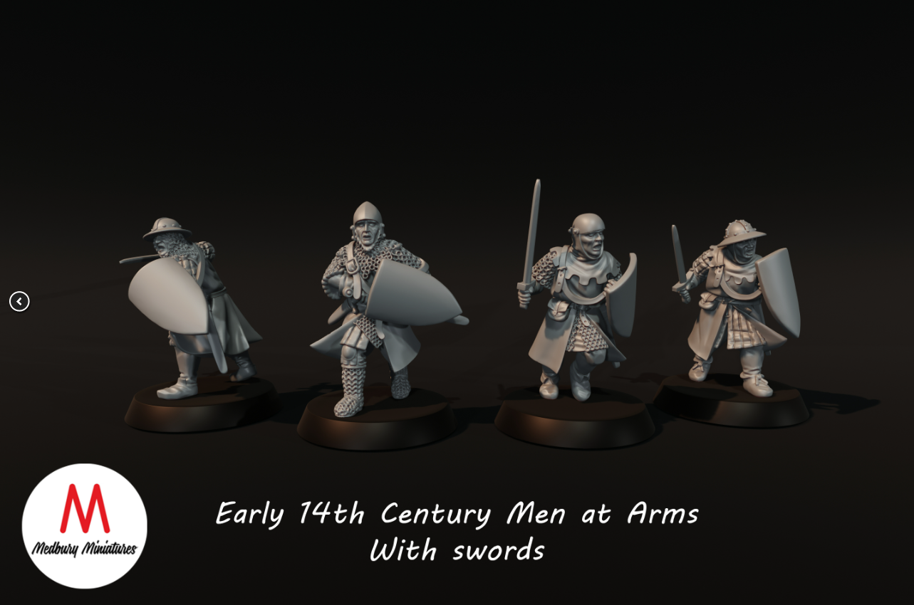Early 14th century men at arms with Hand weapons 1