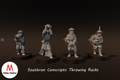 Southron Conscripts Throwing Rocks