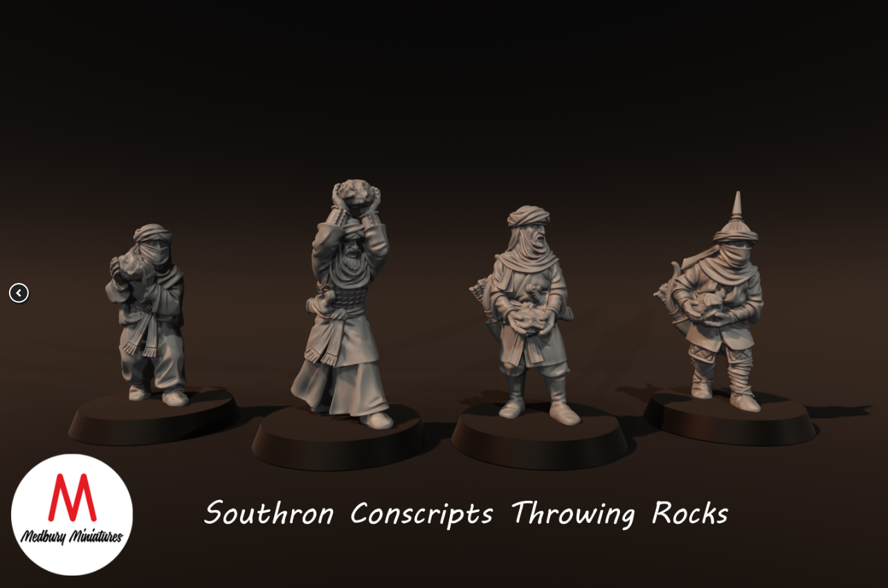 Southron Conscripts Throwing Rocks