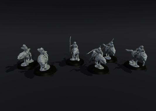 6 Orc Wolf Riders