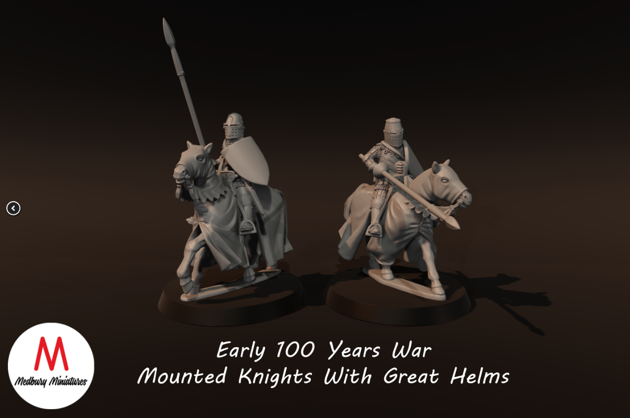 Early 100yw Mounted Knights With Great Helms