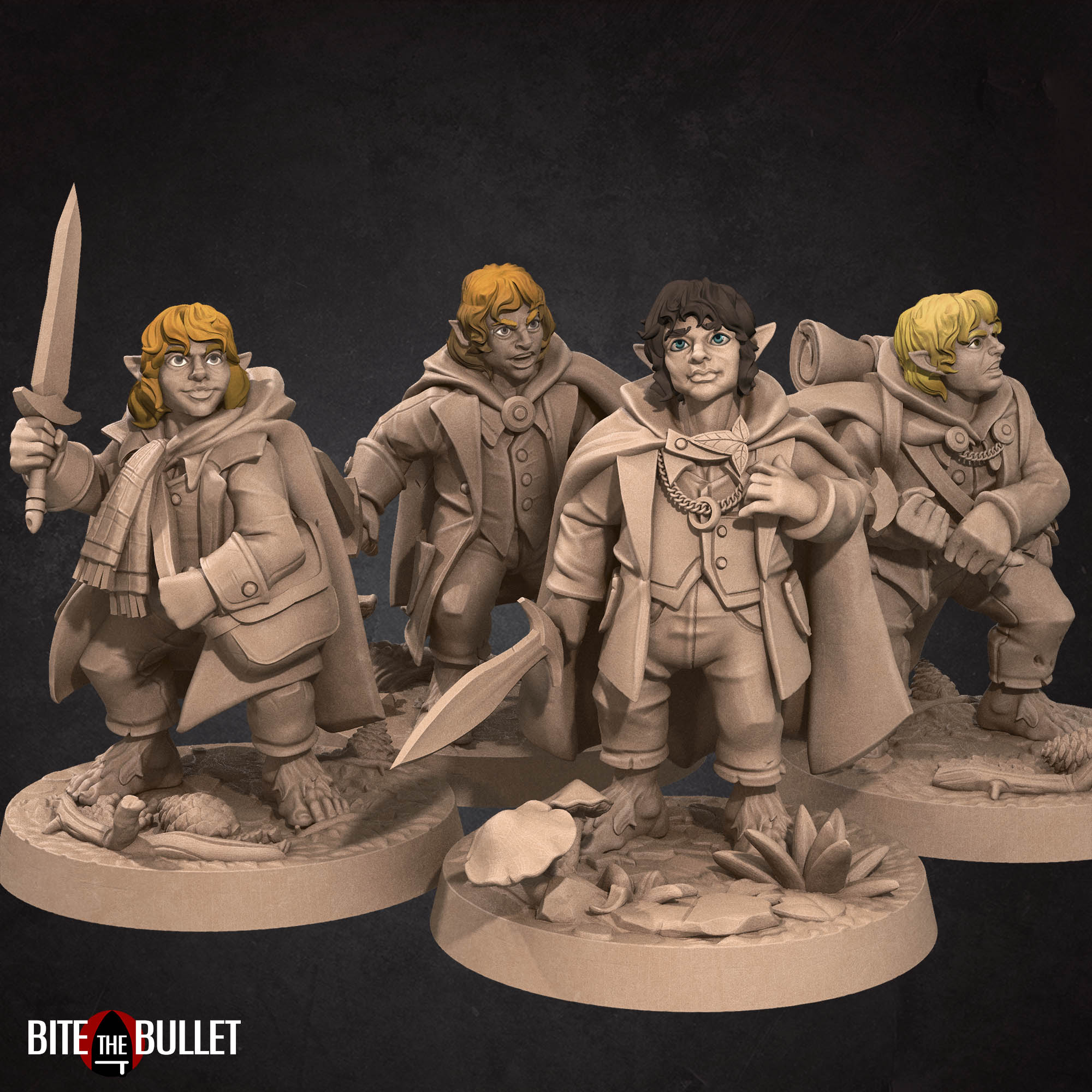Halfling Explorers - 4 Modelle