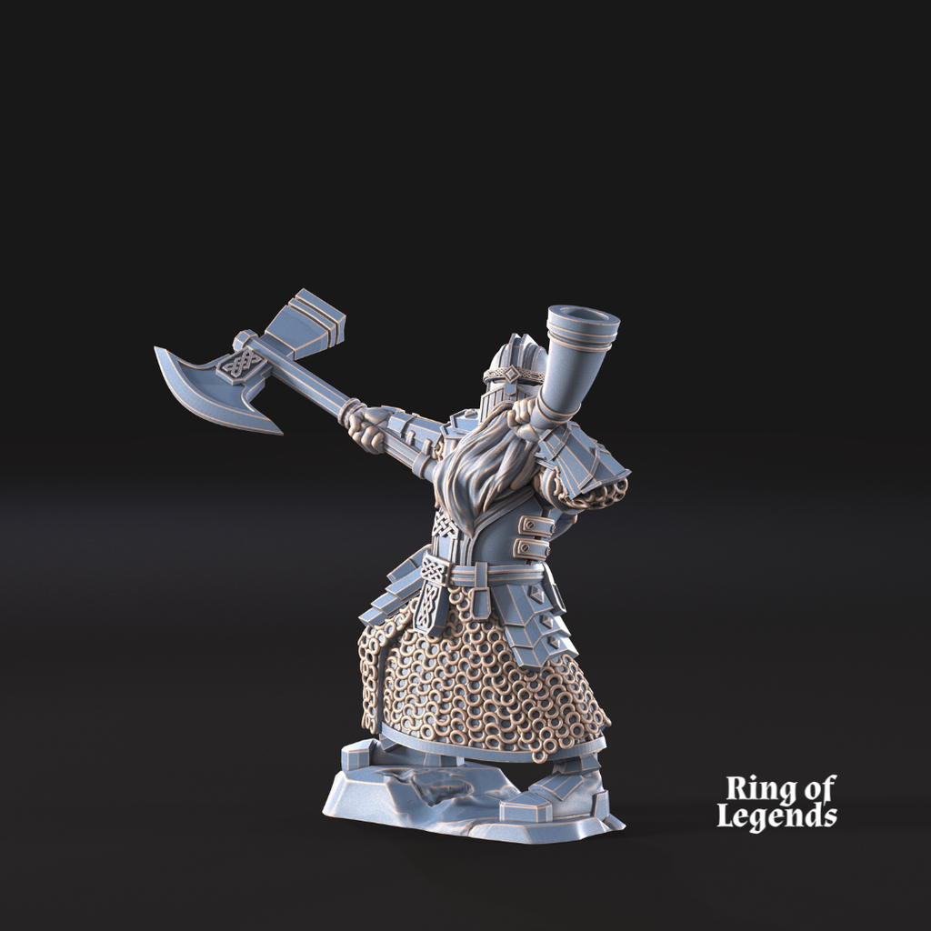 Command group: 1 captain, 1 banner, 1 horn | Kalak Dwarves