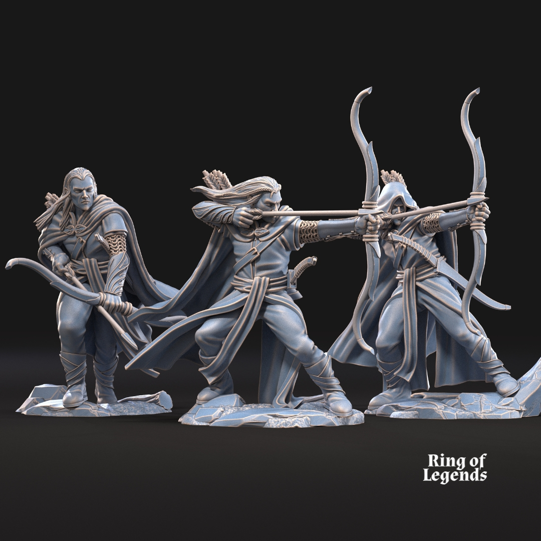 6x Guardianes del bosque con arco - Elfos Galanthir
