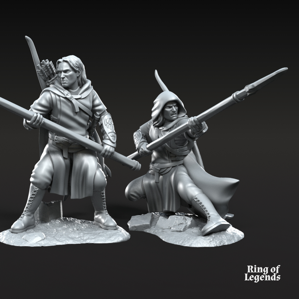 3x Rangers of Grey Castle (Spear and Bow)