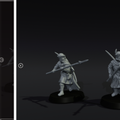 High Men Rangers with Spears x3 (Presupported)