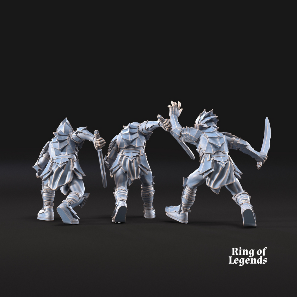 3x Goblins with swords - Non-scenic base