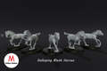 Galloping Blank Horses