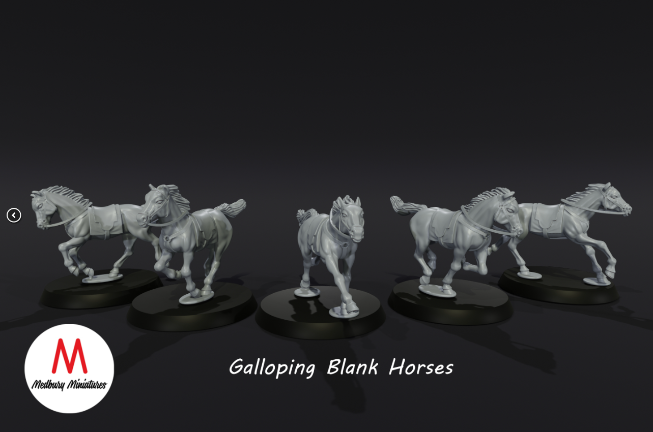 Galloping Blank Horses