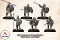 Light Armoured Saxon Warriors With Spear and Shield