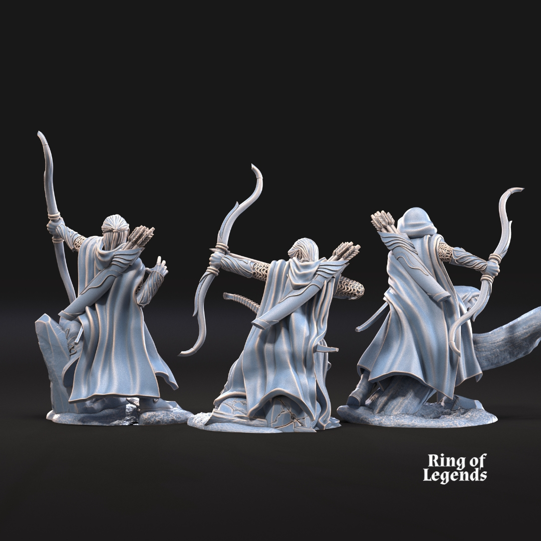 6x Guardianes del bosque con arco - Elfos Galanthir