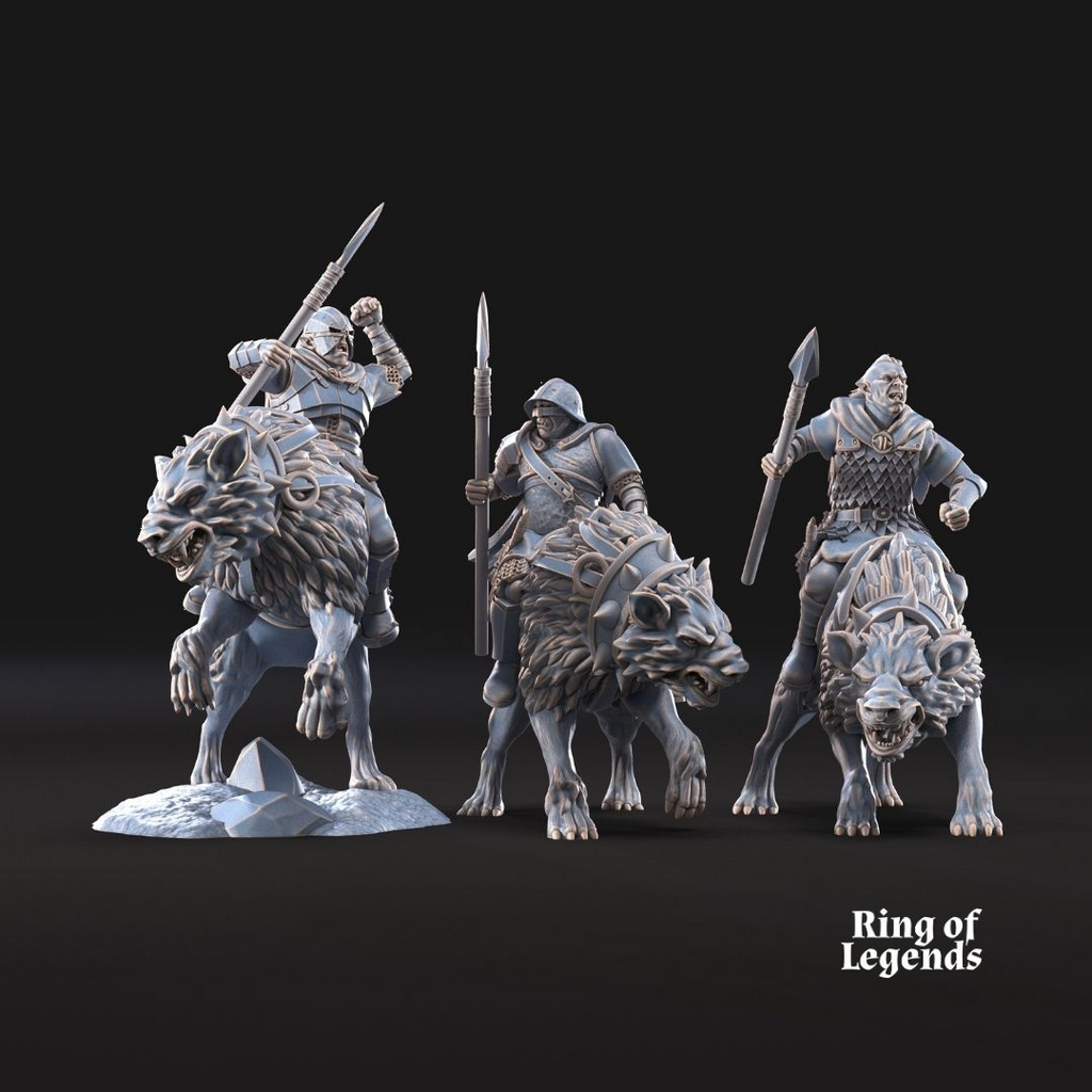 6x jinetes warg solo con jabalina - Ciudad Oscura de Morlok