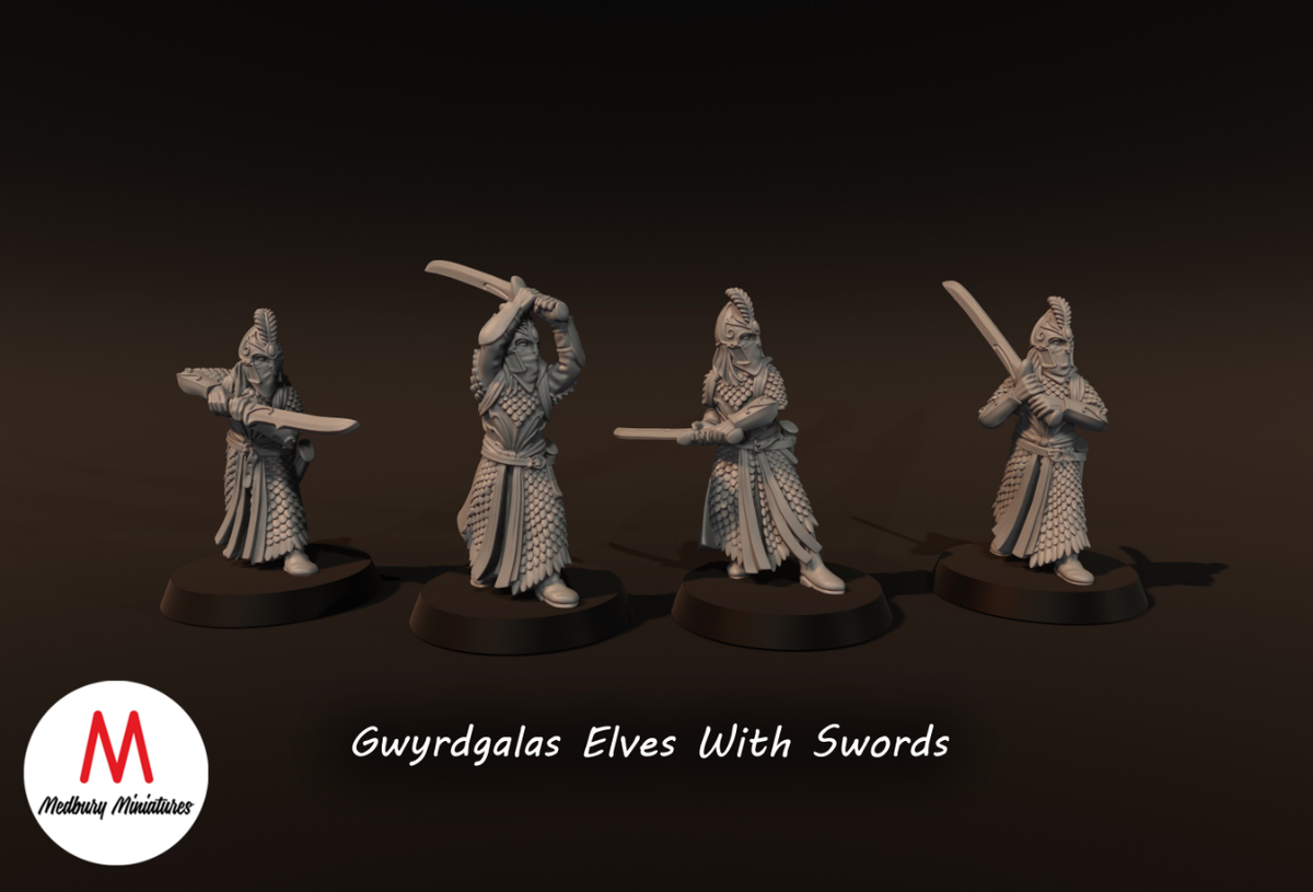 Gwyrdgalas Elves with Swords