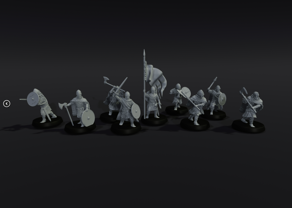 saxon Huscarls + command team x9 (presupported)