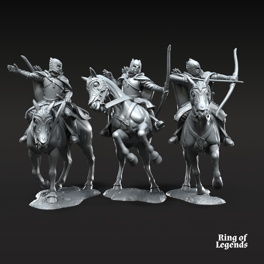 3x Guardias montados de la Corte del Castillo Gris