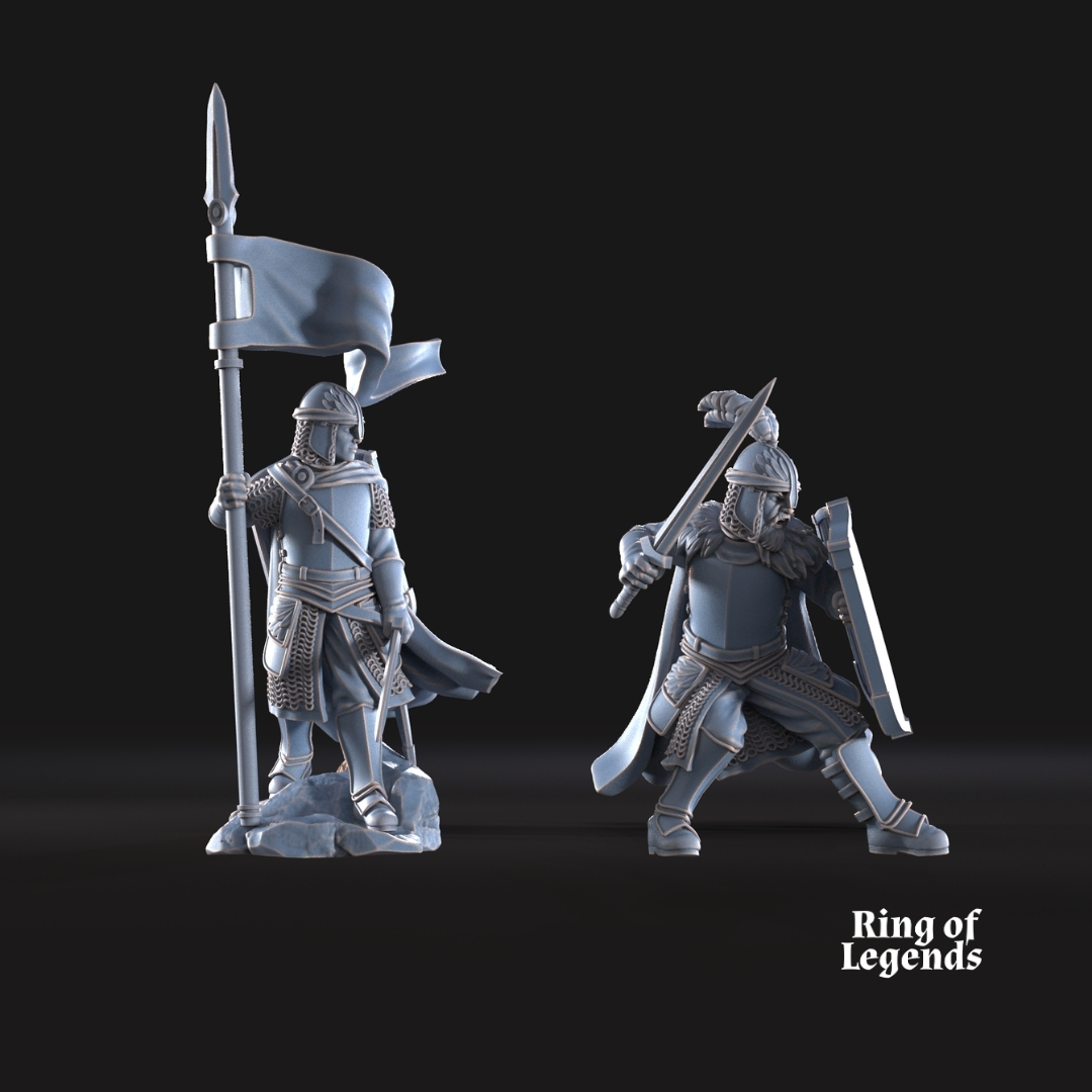 North Humans Command Group (Captain and Standard Bearer)