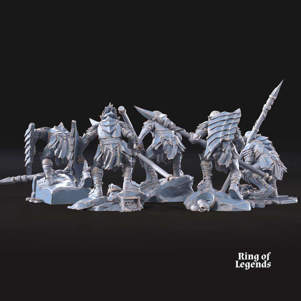10 Guerreros con lanza y escudo - Goblins de la Cueva
