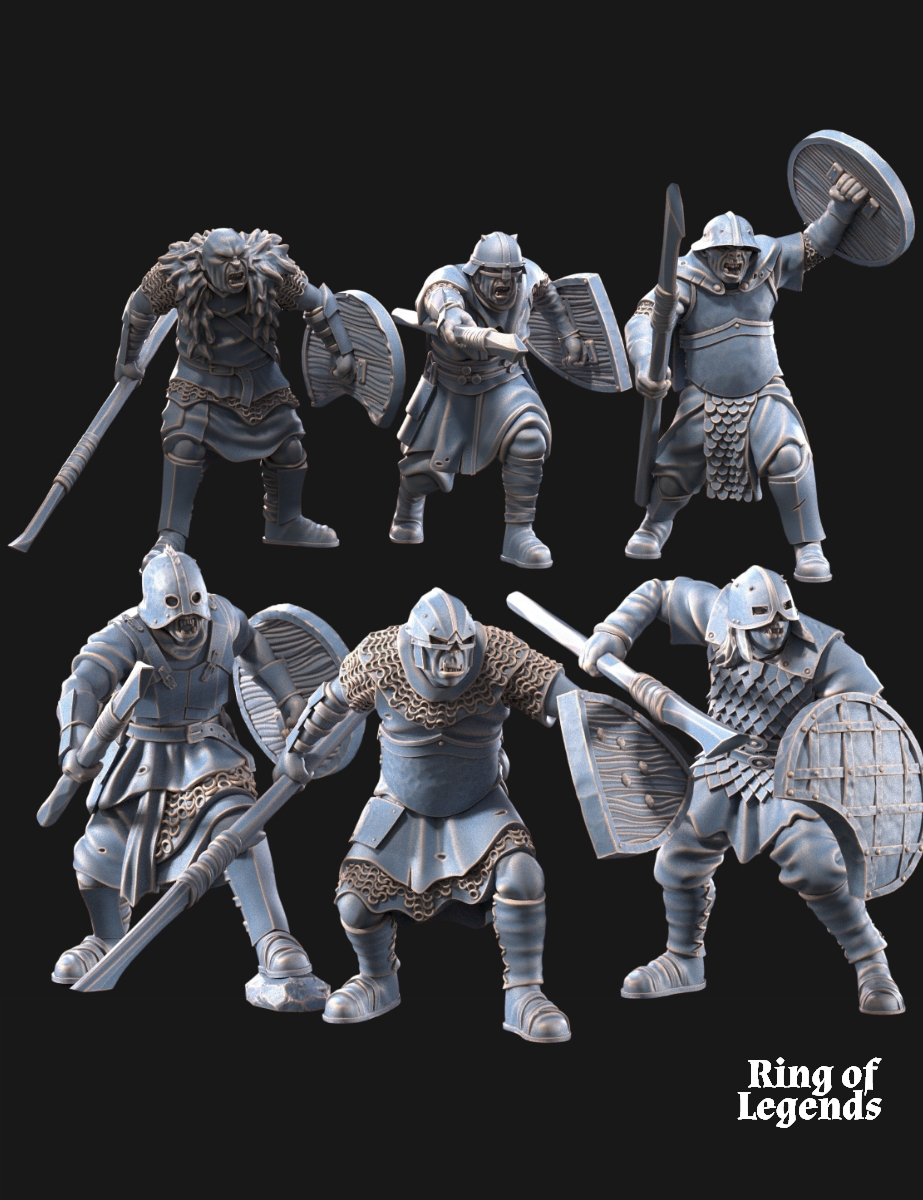 6x Murloc Orcs with spear (Old regular orcs)