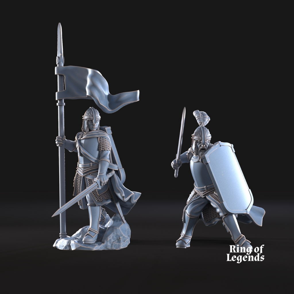 North Humans Command Group (Captain and Standard Bearer)