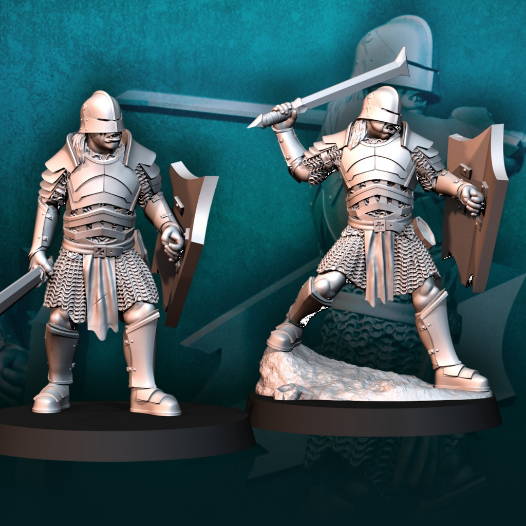 Blood-Handed Orcs On Foot With Shield and Sword