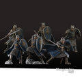 6x High Humans with shield & sword