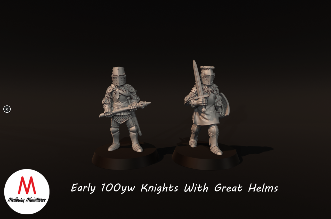 Early 100yw Knights With Great Helms
