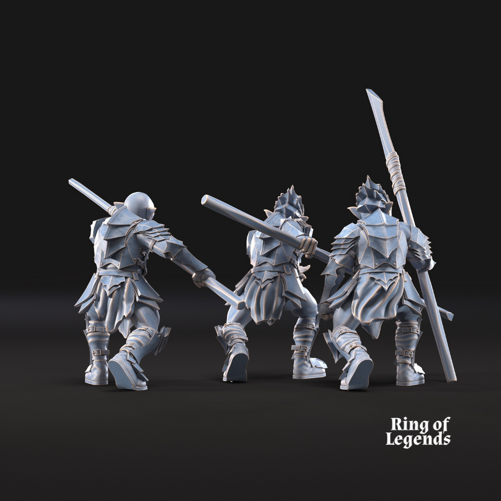 3x Goblins with spears - Non-scenic base