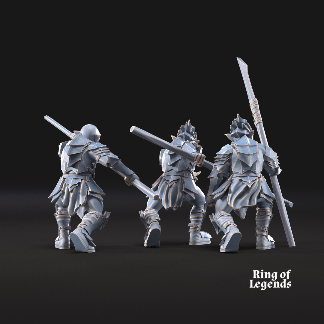 3x Goblins con lanzas - Base no escénica