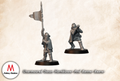 Unarmoured Saxon Hornblower And Banner Bearer