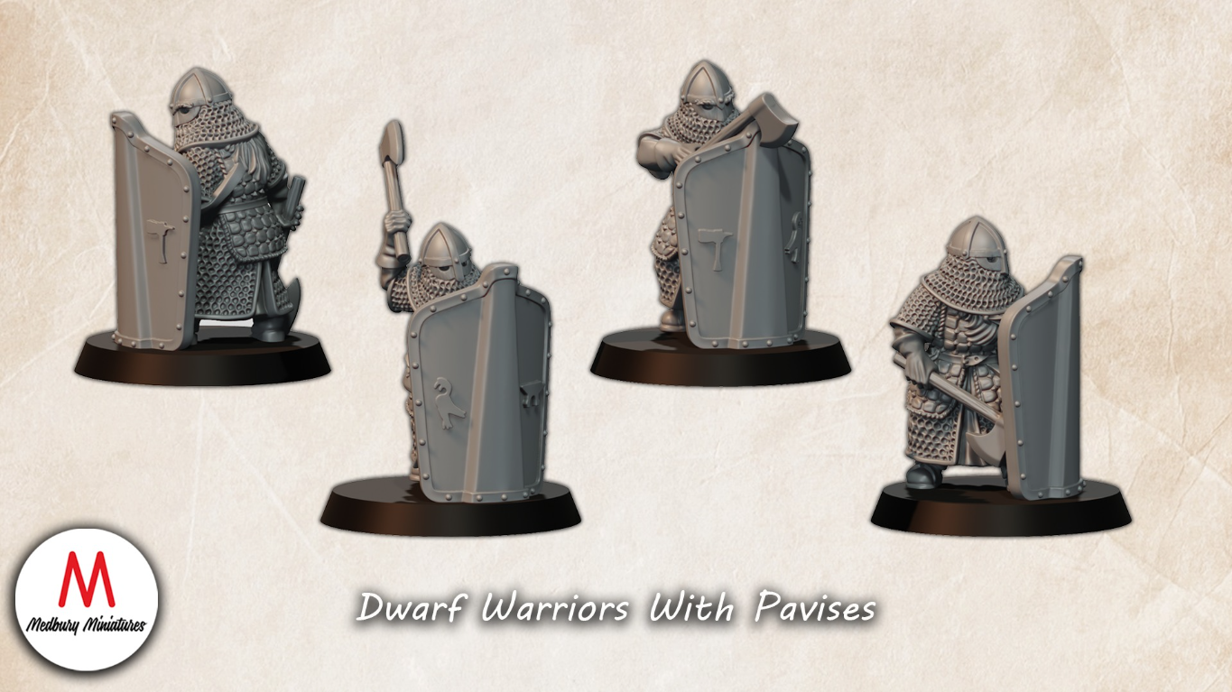 Dwarf Warriors With Pavises