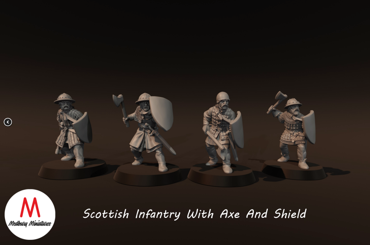 Scottish Infantry With Axe And Shield
