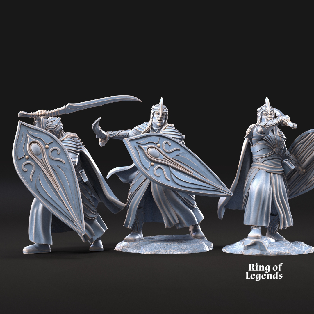 6x Galanthir Elves Sword and Shield - Galanthir Elves