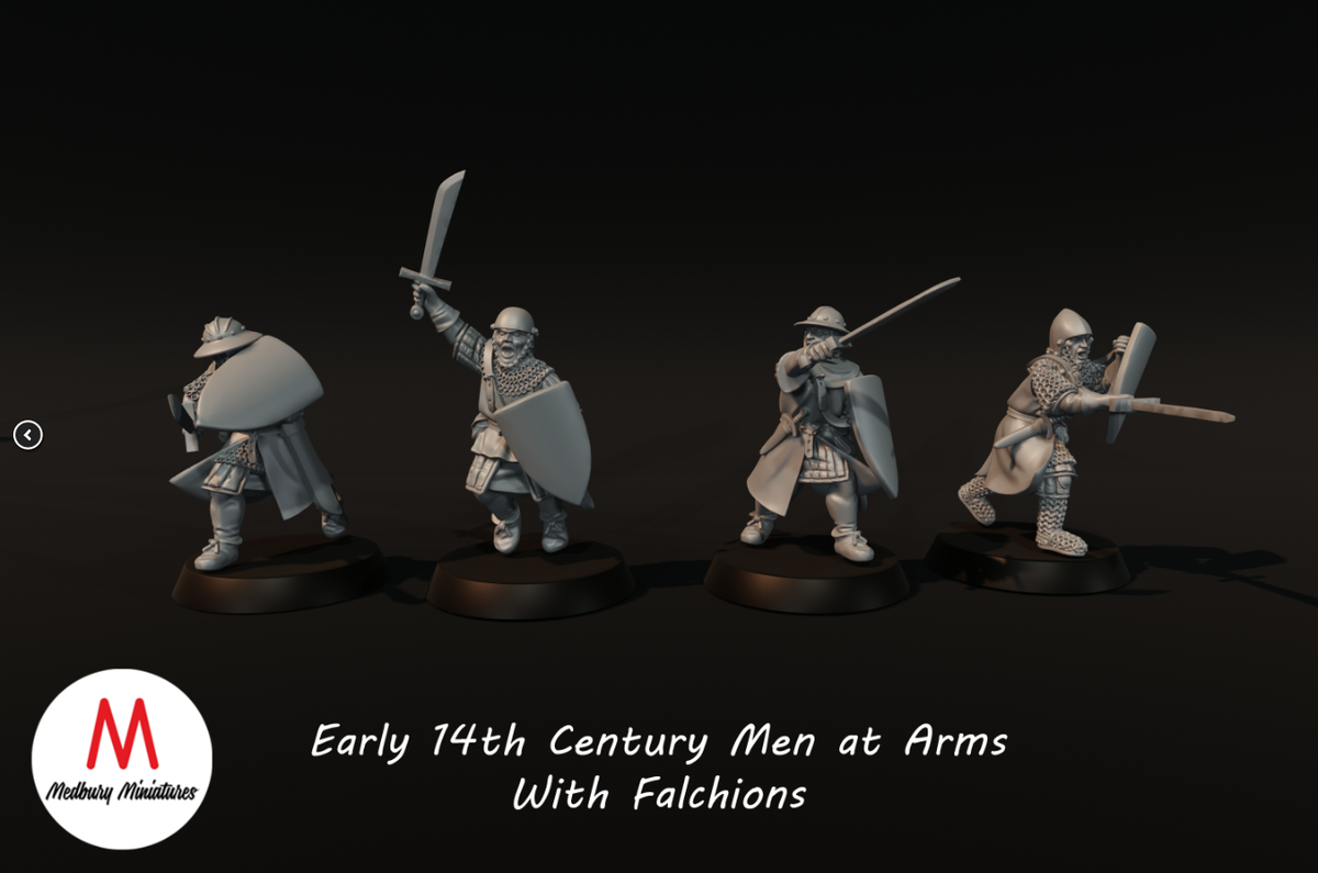 Early 14th century men at arms with Hand weapons 2