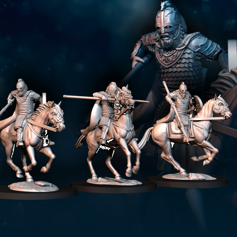3x West Human Royal Guard Mounted