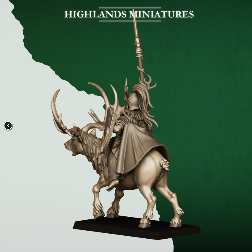 Mounted Feral Elf Lord on Feral Stag