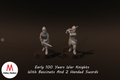 Early 100 Years War Knights With Bascinets and 2 Handed Swords