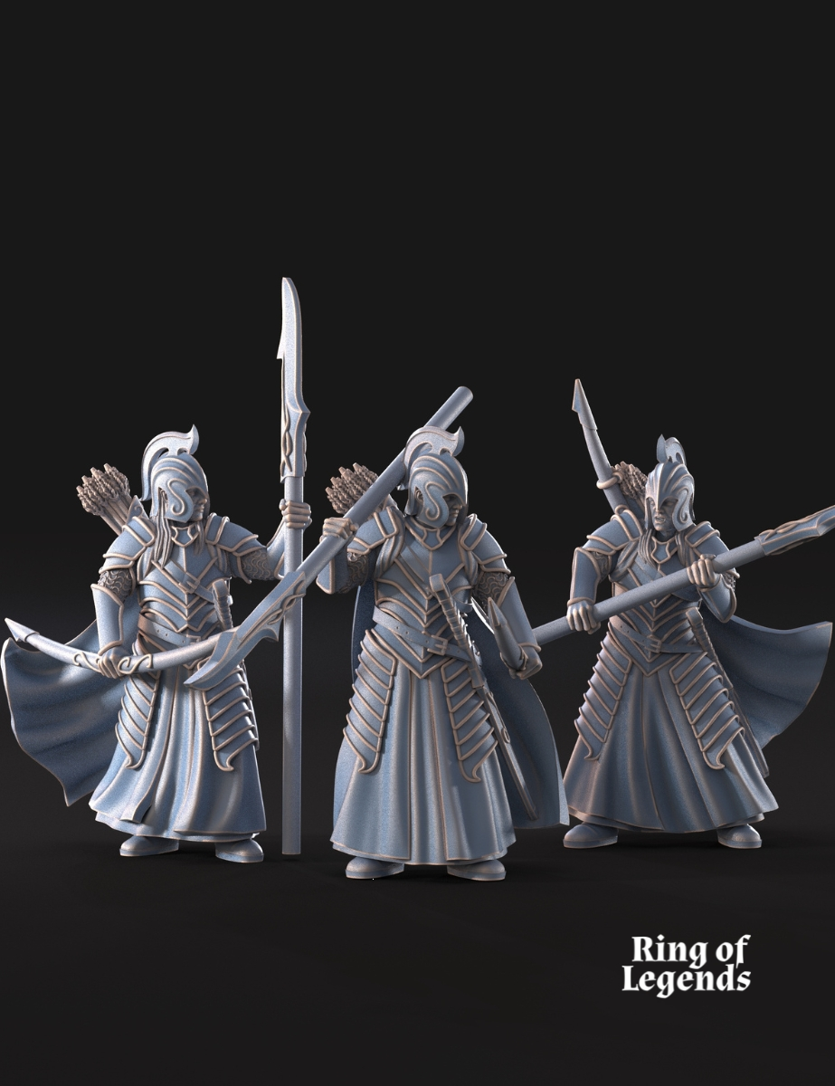 Bloody Elves - 6x Warriors with bow and spear