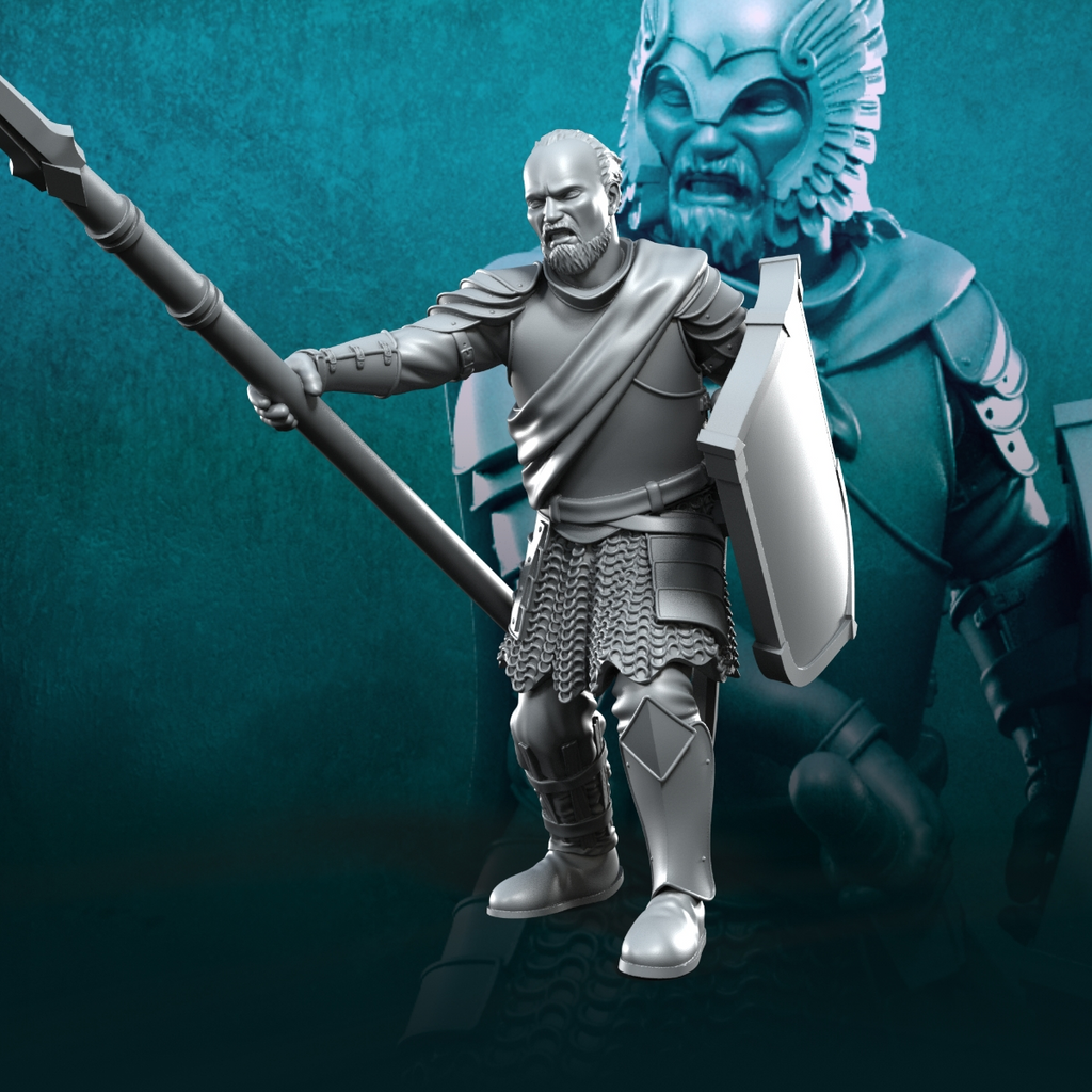 6x Guerreros del Castillo Gris Heridos