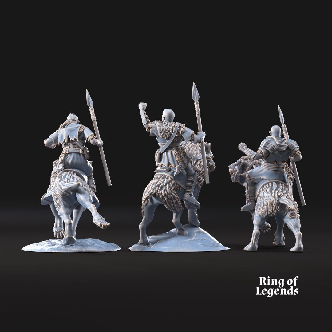 6x jinetes warg solo con jabalina - Ciudad Oscura de Morlok