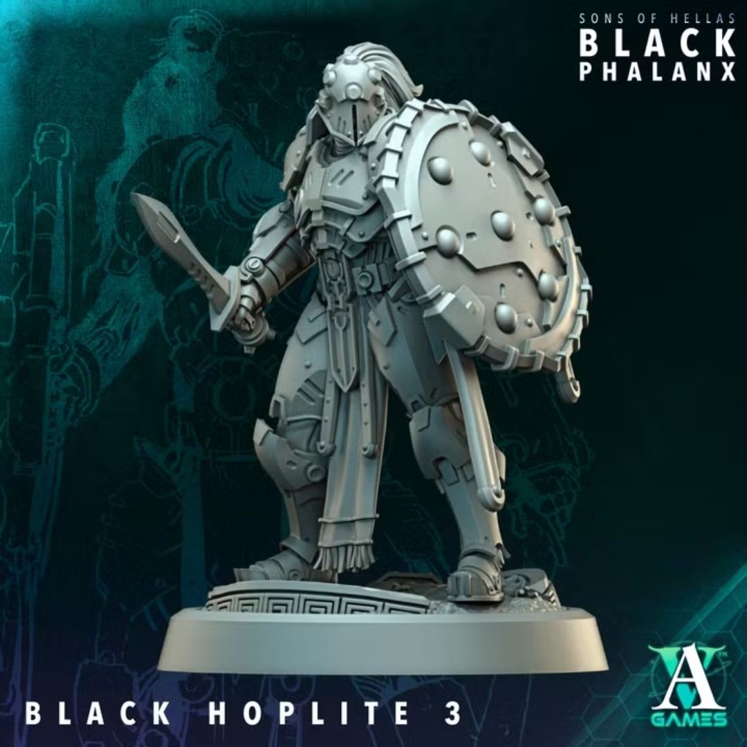Sons of Hellas - Black Hoplite with Shield 3
