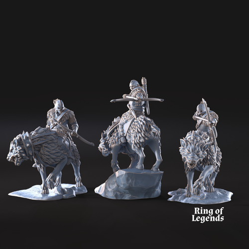 6x Jinetes Morlok Warg (Arco) - Ciudad Oscura de Morlok