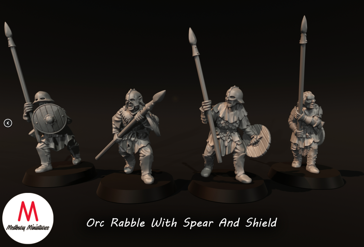 Orc Rabble With Spear and Shield