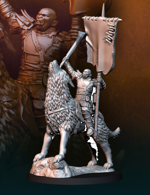 Jinete de guerra con estandarte