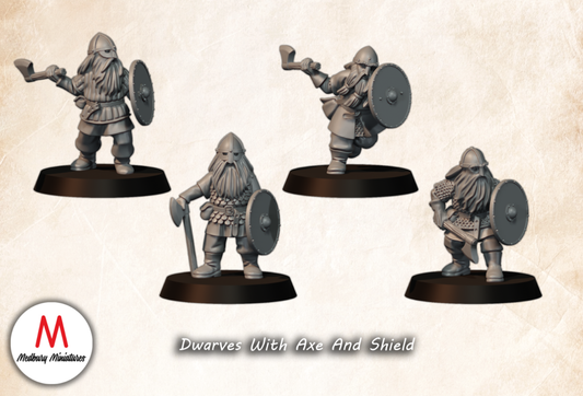Dwarves With Axe And Shield
